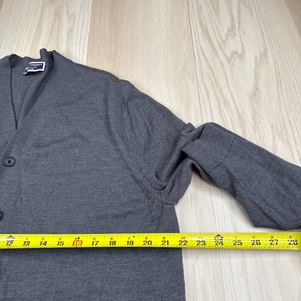 Charles Tyrwhitt Mens Gray Extra Fine Merino Wool Button Front Cardigans Size XL - Picture 5 of 7